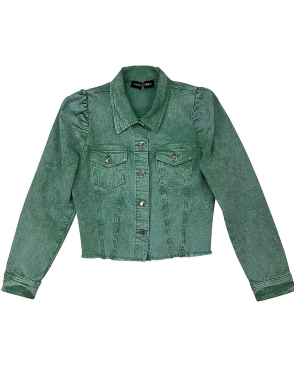 Retrofete Rissa Denim Jacket M Mojito Cropped - Picture 16 of 16